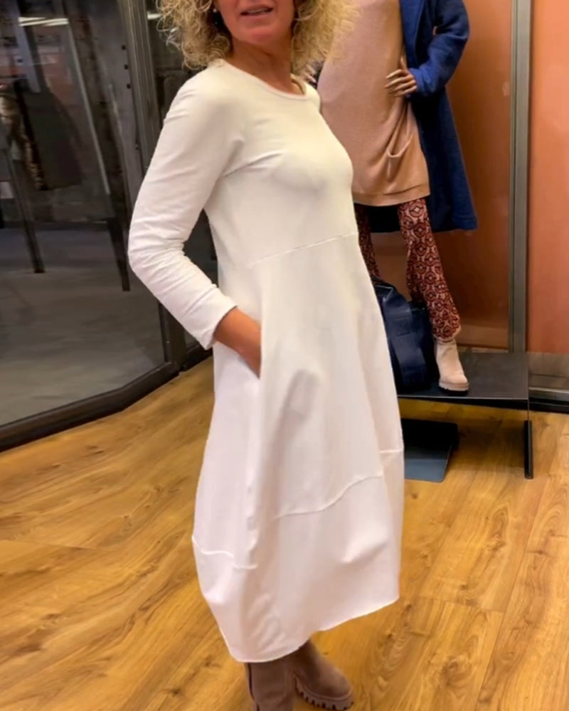 LAUREL / MIDI DRESS WITH POCKETS