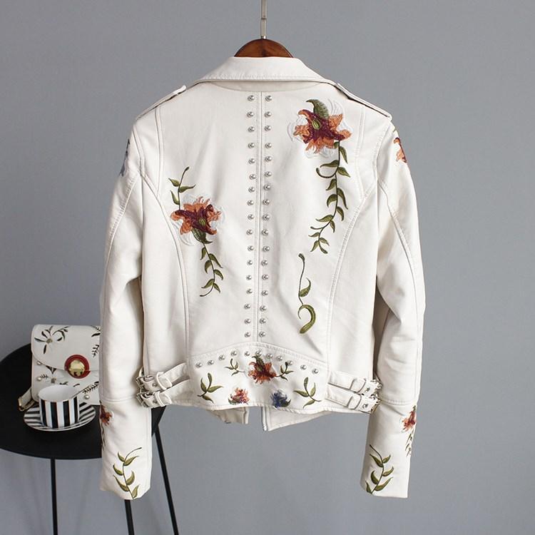 KIERA / FLORAL LEATHER JACKET