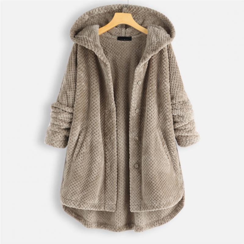 ISLA / STYLISH HOODED CORD COAT