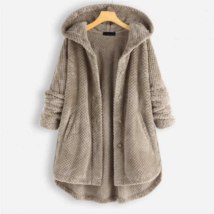 ISLA / STYLISH HOODED CORD COAT