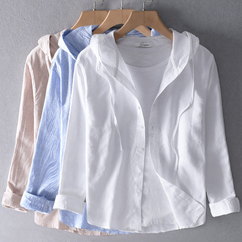 EVANNA / LIGHTWEIGHT HOODED BLOUSE