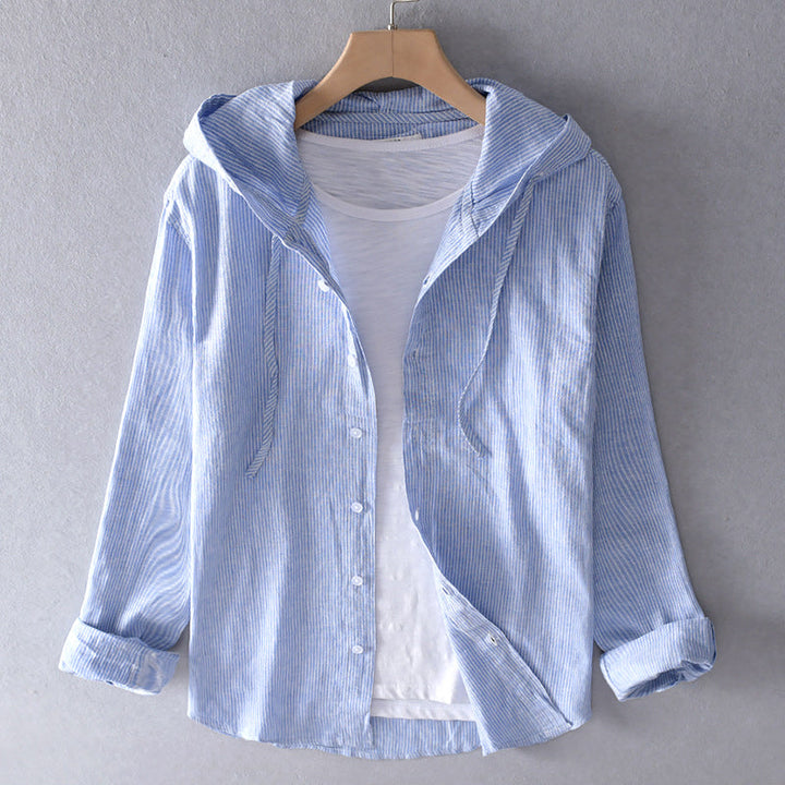 EVANNA / LIGHTWEIGHT HOODED BLOUSE