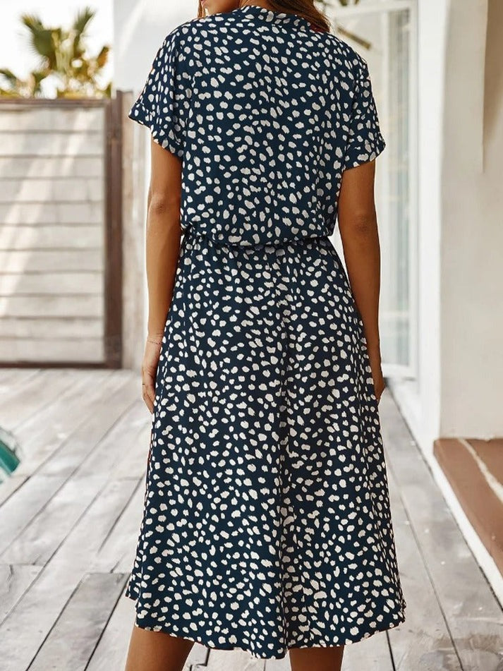 ANYA / BUTTON-UP MIDI DRESS