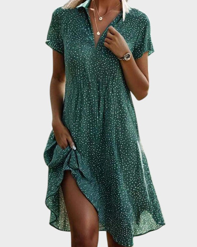 JOCELYN / POLKA MIDI DRESS