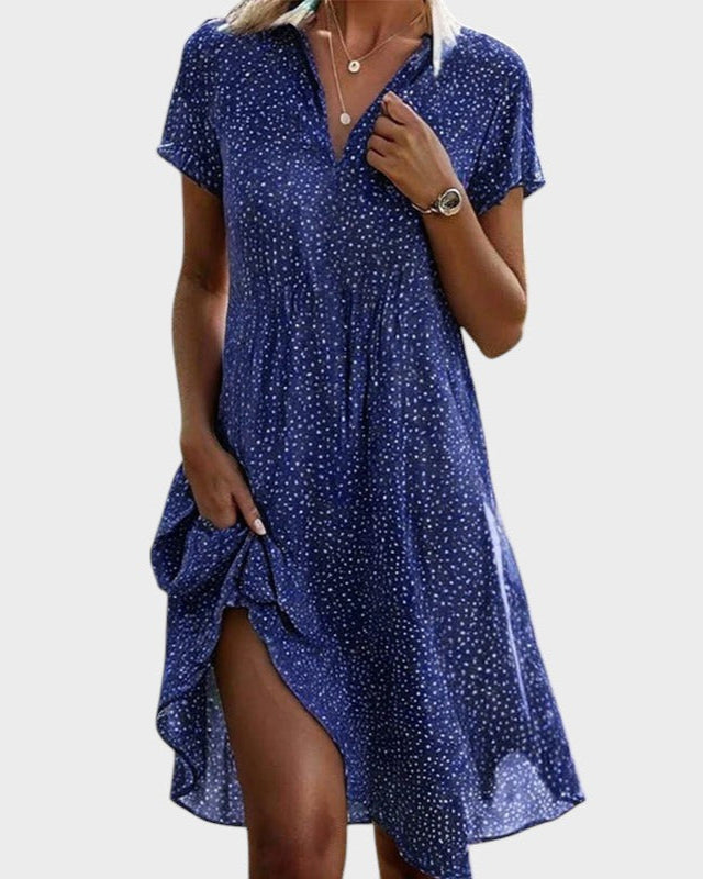 JOCELYN / POLKA MIDI DRESS